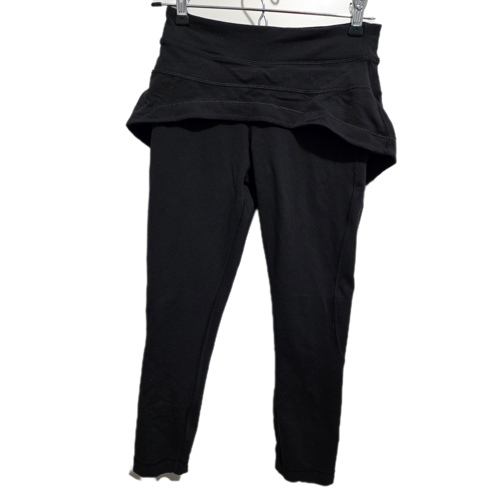 Lululemon Steadfast Black Skirted Cropped Leggings